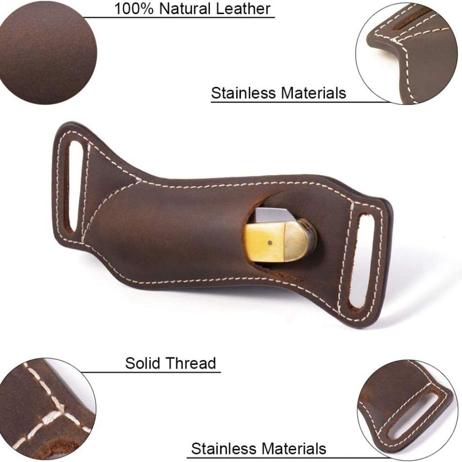 1 Pack Folding Knife Leather C - огляд і ціна Leather Edc. Carry Pouch